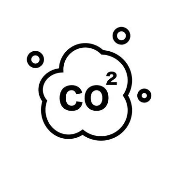 Simple CO2 icon. Carbon dioxide. Vector. Stock Illustration