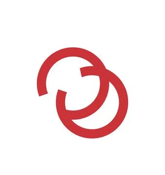 Simple COCO, CUC, CCCC initials circle shape logo Illustrazione stock