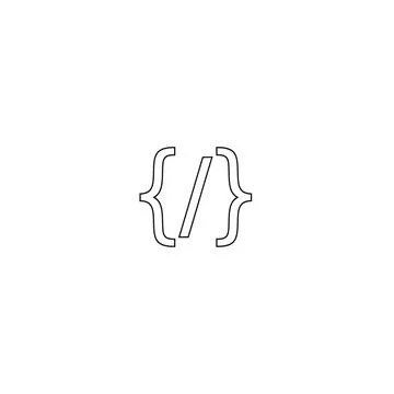 Simple code tags icon for web development and programming concepts イラスト素材