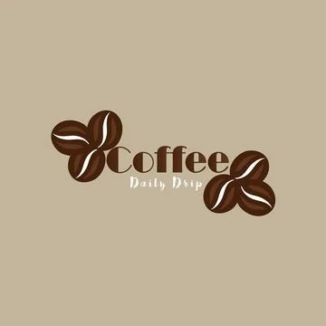 Simple Coffee Bean Logo Stock Illustration
