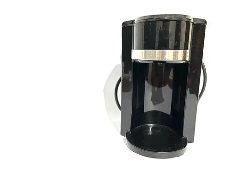 Simple coffee maker isolated on white background Stock Photos