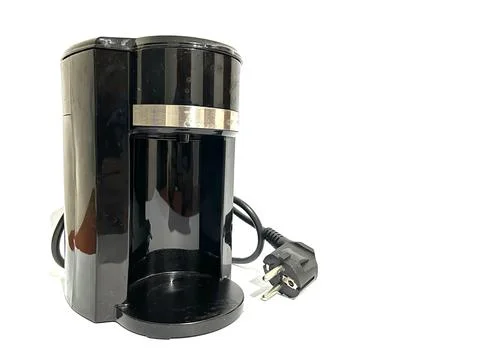 Simple coffee maker isolated on white background Stock Photos