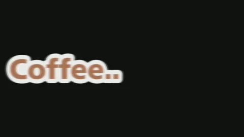 Simple Coffee Text Animation 4K Stock Footage 158206954