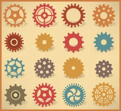 Simple cogwheels Stock Illustration