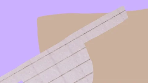 Simple collage shapes on color background Stock Footage 156283953