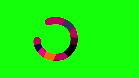 Simple color circle animation going right left greenbox. Stock Footage 347169633