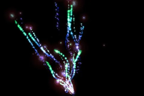 Simple color particle CG background wallpaper Stock Illustration