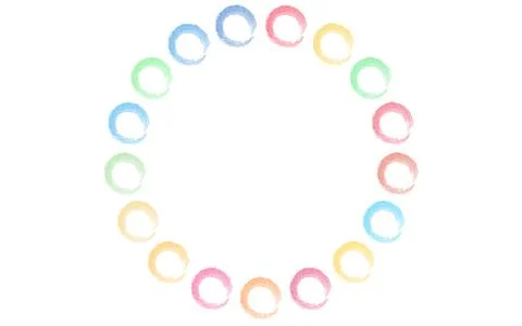 Simple color wheel with SDGs image, analog style Stock Illustration