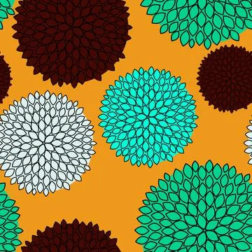 Simple colored Flower Icon, Seamless pattern. Vector Illustration Illustrazione stock