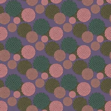 Simple colored Flower Icon, Seamless pattern. Vector Illustration イラスト素材