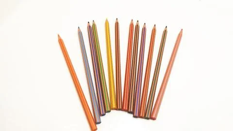 Simple colored pencils. Stock Photos