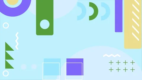 Simple colorful abstract design with geometric shapes and modern lines seamless Video stock 293267141