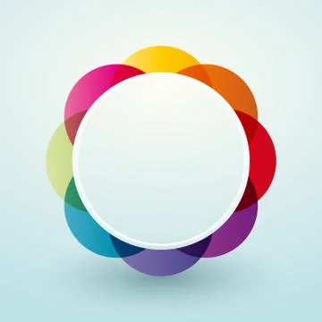 Simple colorful circular vignette Stock Illustration