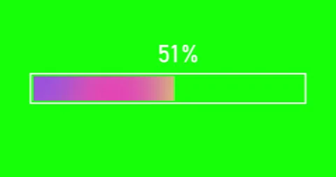 Simple colorful gradient progress or loader bar animation. Loader bar from zero Stock Footage 266750091