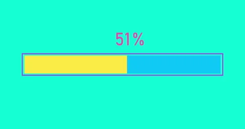 Simple colorful progress or loader bar animation. Loader bar from zero to one Stock Footage 246243481