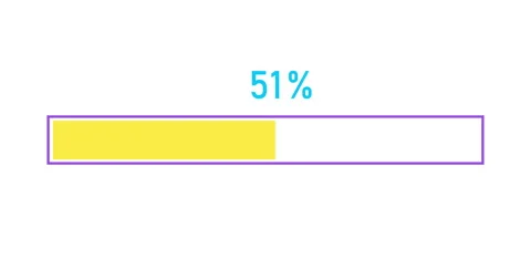 Simple colorful progress or loader bar animation. Loader bar from zero to one Stock Footage 249970136