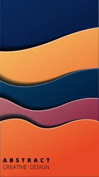 Simple colorful vector background in material style. Vertical template for a  Stock Illustration