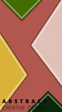 Simple colorful vector background in material style. Vertical template for a  Stock Illustration