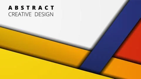 Simple colorful vector background in material style. Horizontal template for  Stock Illustration