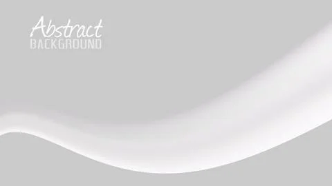 Simple colorless wave on gray background. Minimal graphics Stock Illustration