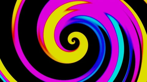 Simple colors vortex animation, rosette pattern, Colorful Spinning Waves Stock Footage 226130064