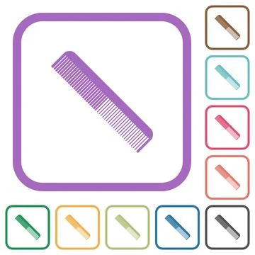 Simple comb simple icons Stock Illustration