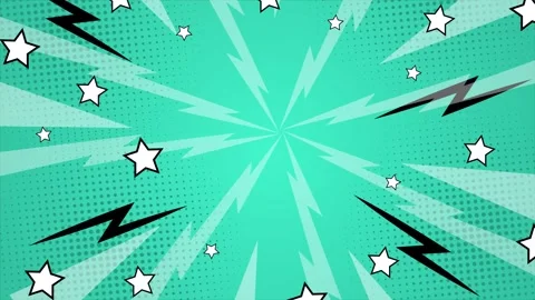 Simple comic background with vibrant colors and explosive design elements Stock Footage 293047907