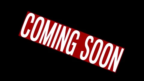 Simple coming soon animation with moving text on red rectangle. Stock Footage 281292895