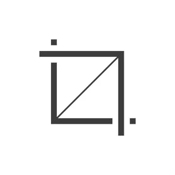Simple Common Crop Image Symbol Illustrazione stock