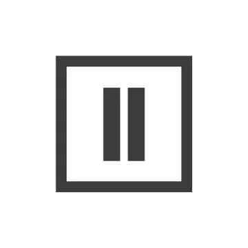 Simple Common Pause Icon Stock Illustration