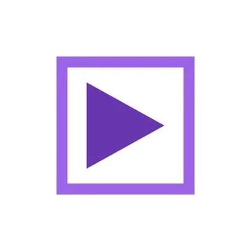 Simple Common Square Play Button Stock Illustration