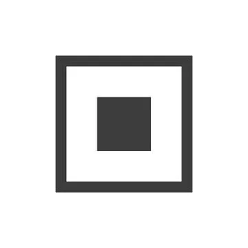 Simple Common Square Stop Button Stock Illustration