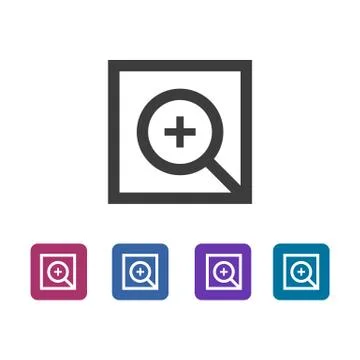 Simple Common Zoom In Icon Stock Illustration