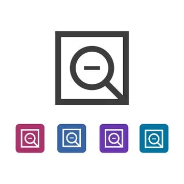 Simple Common Zoom Out Icon Stock Illustration