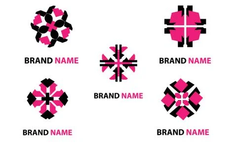 Simple community logo bundle Stock Illustration