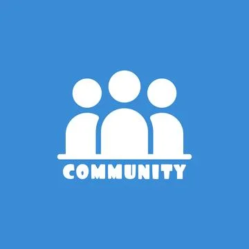 Simple community team icon like squad Stock Illustration