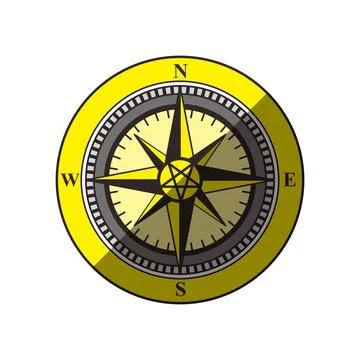 Simple Compass flat icon design vector illustration Stock-Illustration