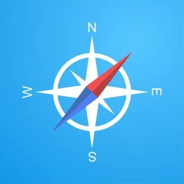 Simple compass icon Stock Illustration