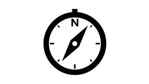 Simple compass illustration Illustrazione stock