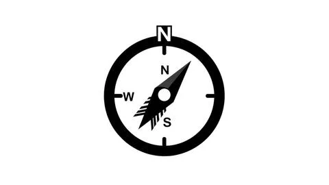 Simple compass illustration Stock Illustration