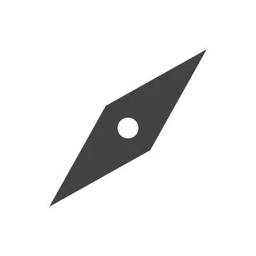 Simple compass needle icon symbol on white background Stock Illustration