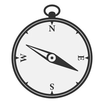 Simple compass symbol isolated on white イラスト素材
