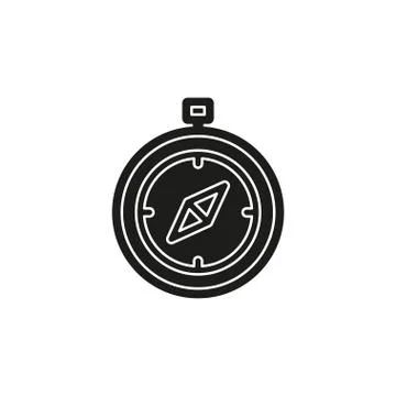 Simple Compass Vector Icon Stock Illustration