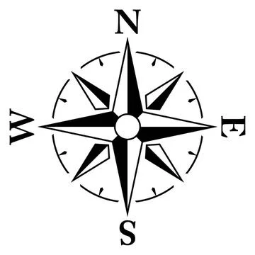 Simple compass / windrose icon. Simple compass / windrose icon. Copyright:... Stock Photos
