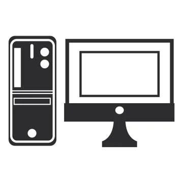Simple computer icon Stock-Illustration