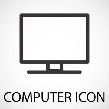 Simple computer icon Stock Illustration