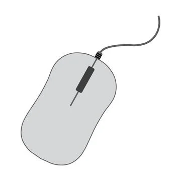 Simple computer mouse. Computer mouse icon on white background Stock Illustration
