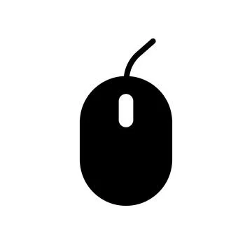 Simple computer mouse silhouette icon. Vector. Illustrazione stock