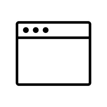 Simple computer window icon. Vector. Stock Illustration