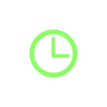 Simple Concept Clock Icon Vector Design Stock Illustration